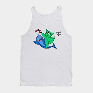 Pew Pew Kitty Color Tank Top